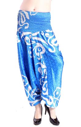 Harémové kalhoty aladinky blankytně modré kal1128