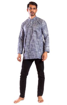 Indická pánská košile kurti modrá S ku262