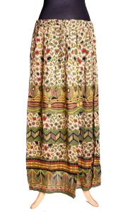 Lehká indická sukně zelená suk3760