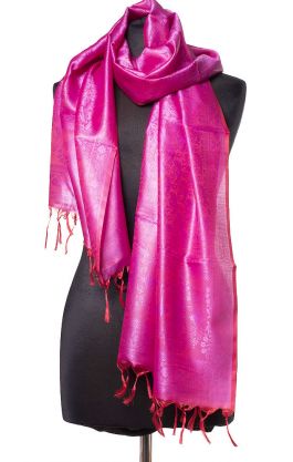 Luxusní brokátová tančoi šálka - pléd - růžová st1683
