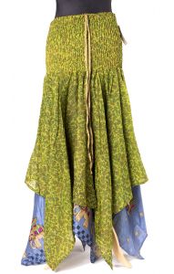 Sukně - šaty ze sárí zelená suk5163