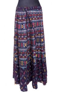 Indická bavlněná sukně bordová suk5388
