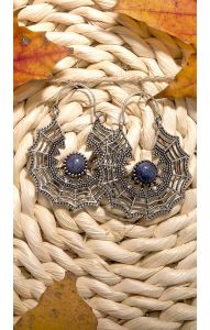 Náušnice Podzimní královna s lapisem lazuli nau1076
