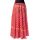 Indická dlouhá bavlněná sukně červená suk5080