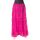 Dlouhá letní bavlněná sukně růžová suk5117