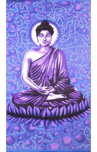 Indický přehoz Buddha fialový pj005