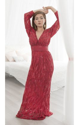 Červené luxusní šaty S db1005