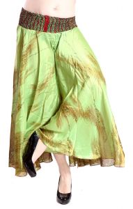 Kalhotová sukně zelená kal1140