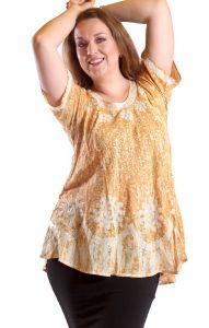 Indická halenka L-XXL písková ha1552