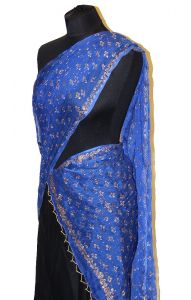 Bollywoodská dupatta královsky modrá dh1487