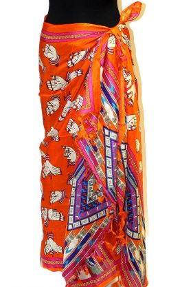 Oranžový sarong - pareo sr126