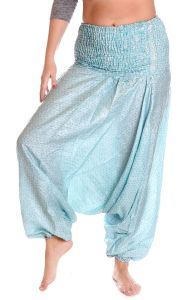 Turecké harémové kalhoty aladinky světle modré kal1263