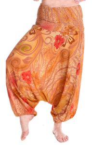 Turecké harémové kalhoty aladinky meruňkové kal1275