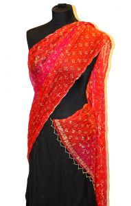 Bollywoodská dupatta červeno-růžová dh1532