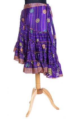 Kanýrová latino sukně fialová suk3556