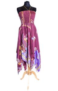 Sukně - šaty ze sárí pudrové suk3619