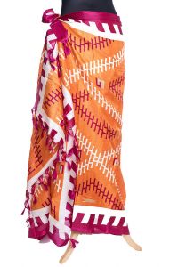 Oranžový sarong - pareo sr158