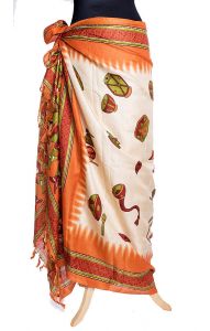 Oranžový sarong - pareo sr159