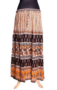 Lehká indická sukně zlatá suk3757
