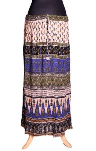 Lehká indická sukně modrozelená suk3758
