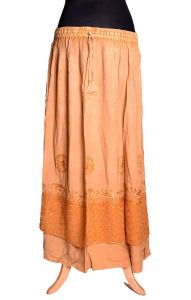 Teplá indická sukně zlatavá suk3838