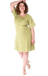 Vyšívané indické šaty hráškové L sty646