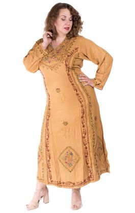 Klasické indické šaty pískové XL sty663