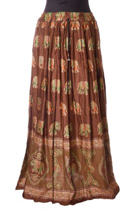 Tradiční indická sukně čokoládová su3957