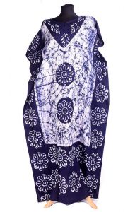 Batikovaný bavlněný kaftan XXL modrý kaf1442