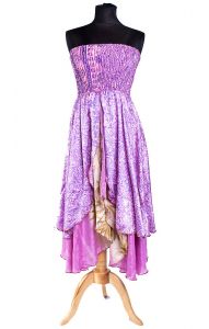Sukně - šaty ze sárí růžovo-fialová suk4749