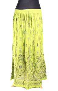 Bollywoodská sukně limetková suk4804