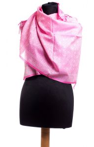 Luxusní brokátová tančoi šálka - pléd - růžová st1495