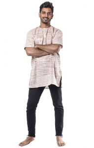 Indická pánská košile - kurti žíhaná XL ku355