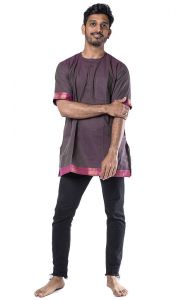 Bavlněná košile - kurti z jižní Indie šanžánová L ku392