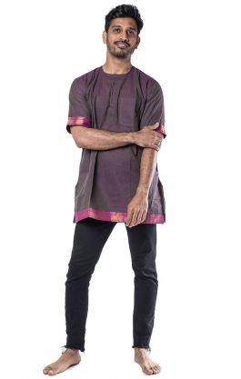 Bavlněná košile - kurti z jižní Indie šanžánová M ku393
