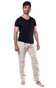 Pánské jóga kalhoty žíhané XL pk147