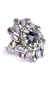 Královský prsten stříbrno-šedý pr030