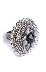 Královský prsten stříbrno-šedý pr039