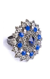 Královský prsten stříbrno-modrý pr040