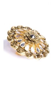 Královský prsten z kovu zlaté barvy pr042