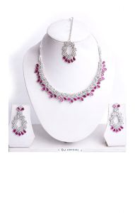 Sada šperků za super cenu stříbrno-růžová ks1559