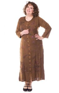 Klasické indické šaty hnědé XL sty826