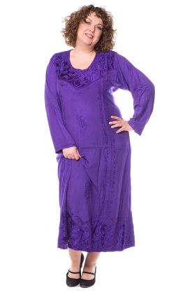 Klasické indické šaty fialové XXL sty832