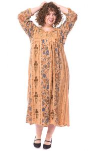 Klasické indické šaty pískové XL sty856
