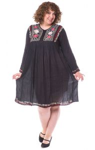 Klasické indické šaty černé L sty874