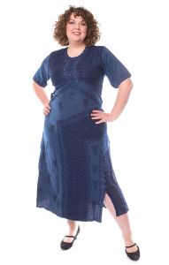 Klasické indické šaty modré XL sty877