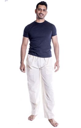 Pánské kalhoty slonovinové M pk160