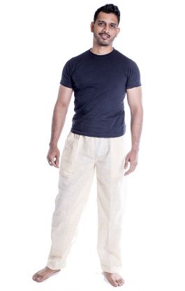 Pánské kalhoty slonovinové XL pk168