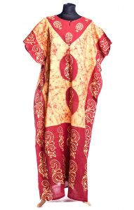 Batikovaný bavlněný kaftan zlatý kaf1495