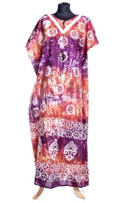 Batikovaný bavlněný kaftan barevný kaf1512